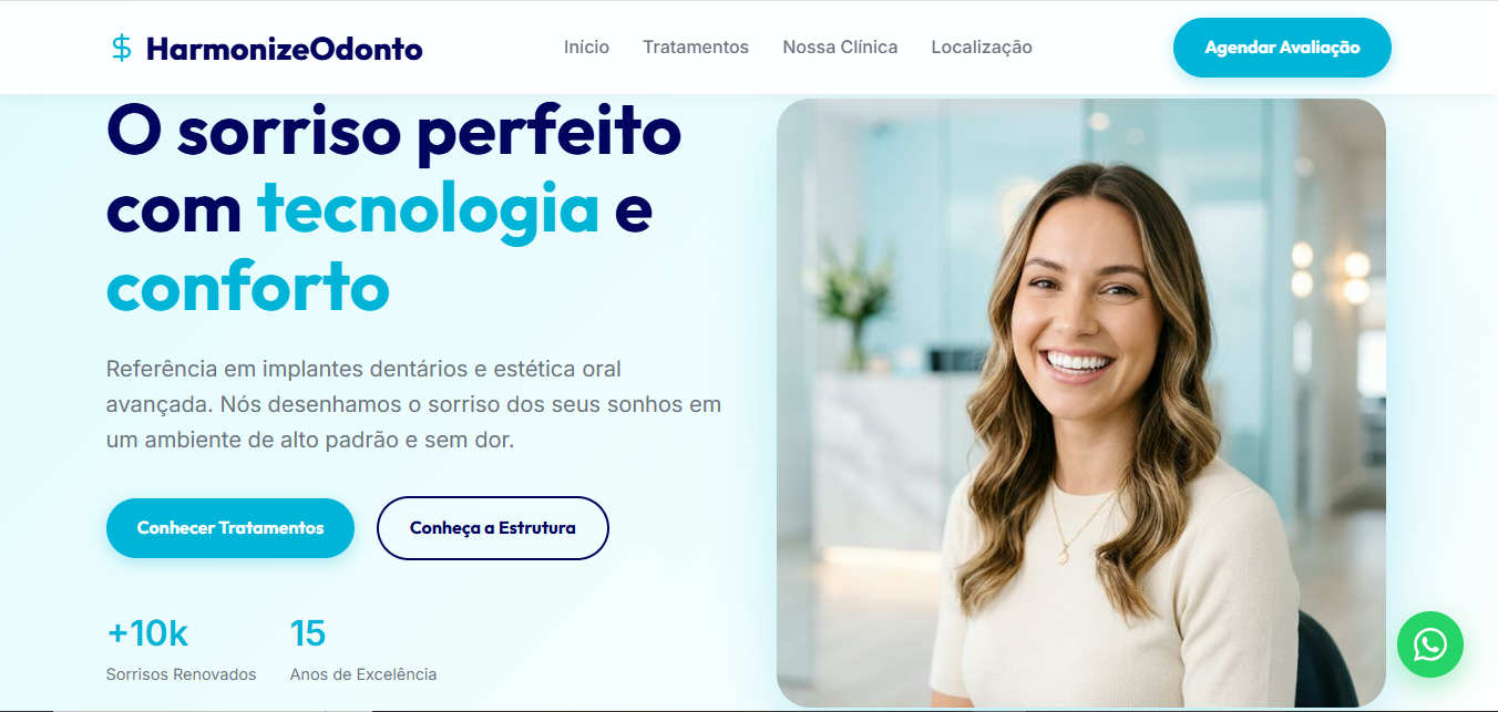Mockup Clínica Odontológica